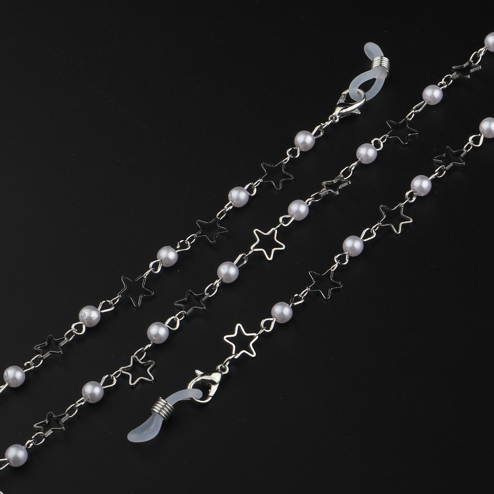 20g Weight Metal Material Gold, Silver Color Fashion Simple Pearl Star Glasses Chain 8
