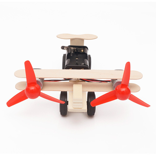 Science and Technology Small Production DIY Electric Taxiing Aircraft Primary and Secondary School Science Experiment Materials Student Handmade STEM Education