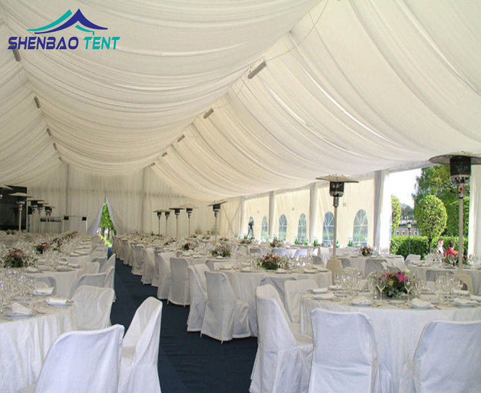 厂家供应白色顶幔活动婚礼帐篷 户外活动人字顶浪漫婚礼篷房
