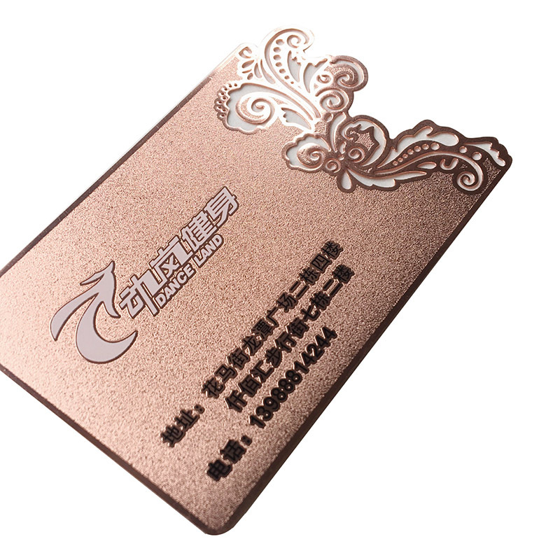 动岚健身个人精美名片老凤祥金银贵宾VIP镂空金属卡磨砂底定制