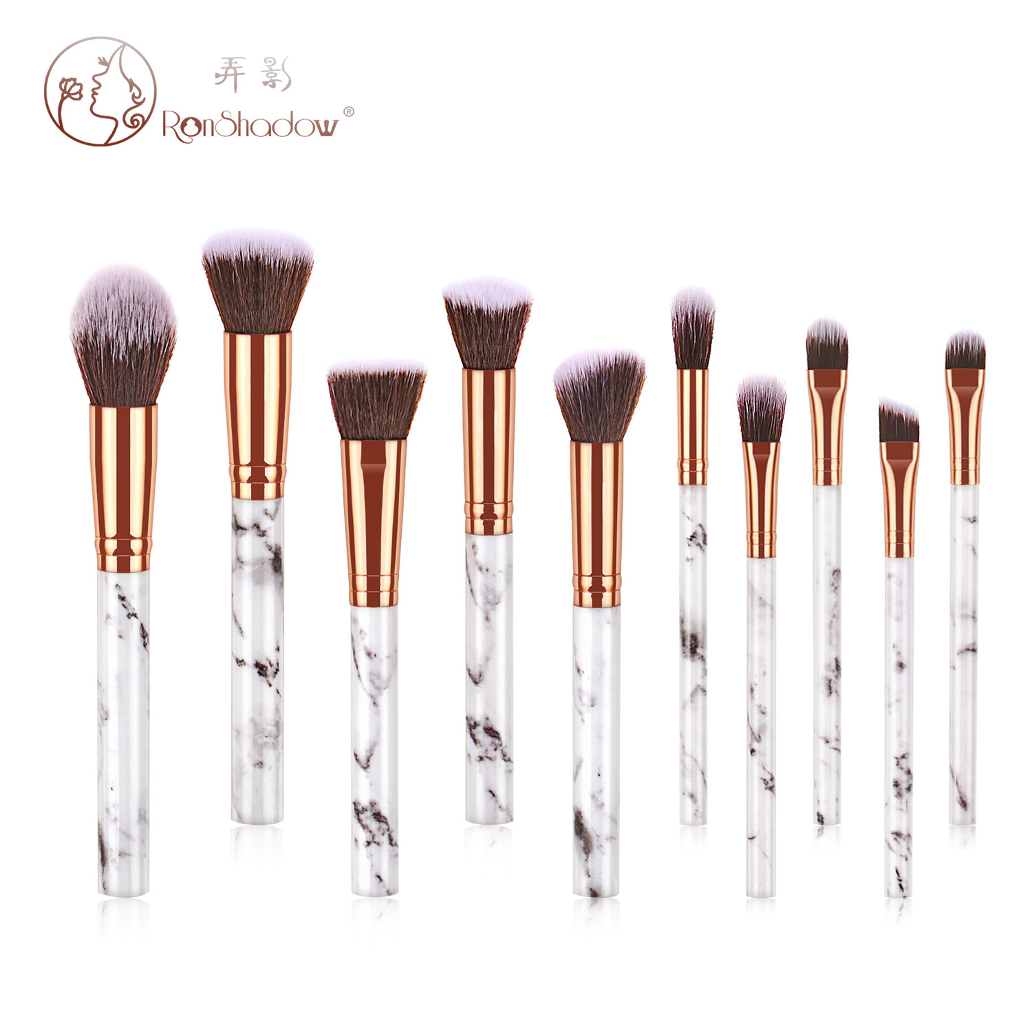 Diez Piezas-gris mármol Blanco