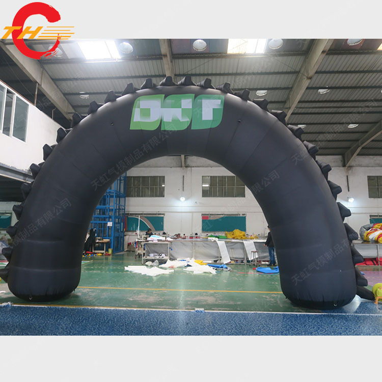 充气黑色轮胎拱门 异形 广告模型拱门定制 彩虹门 门店广告门
