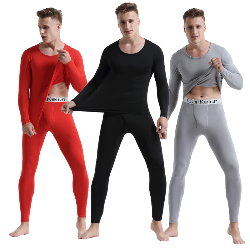 Мужское термобелье, мужское утолщенное флисовое подкладка, холодостойкий падуб, Мужская осенняя одежда больших размеров, длинный костюм-кальсоны, мужское нижнее белье