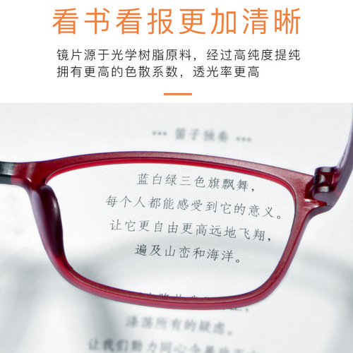 New TR90 anti-blue light reading glasses, no screws, ultra-light resin reading glasses for men and women, X1X2 street stall wholesale