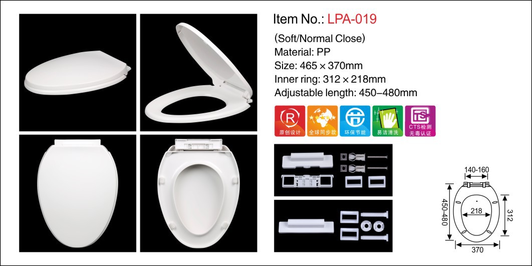 Lepu Sanitary Ware Toilet Seat Cover manufacturer. American toilet seat covers made of PP material. Purchase more at a better price. One-click quick disassembly undefined
