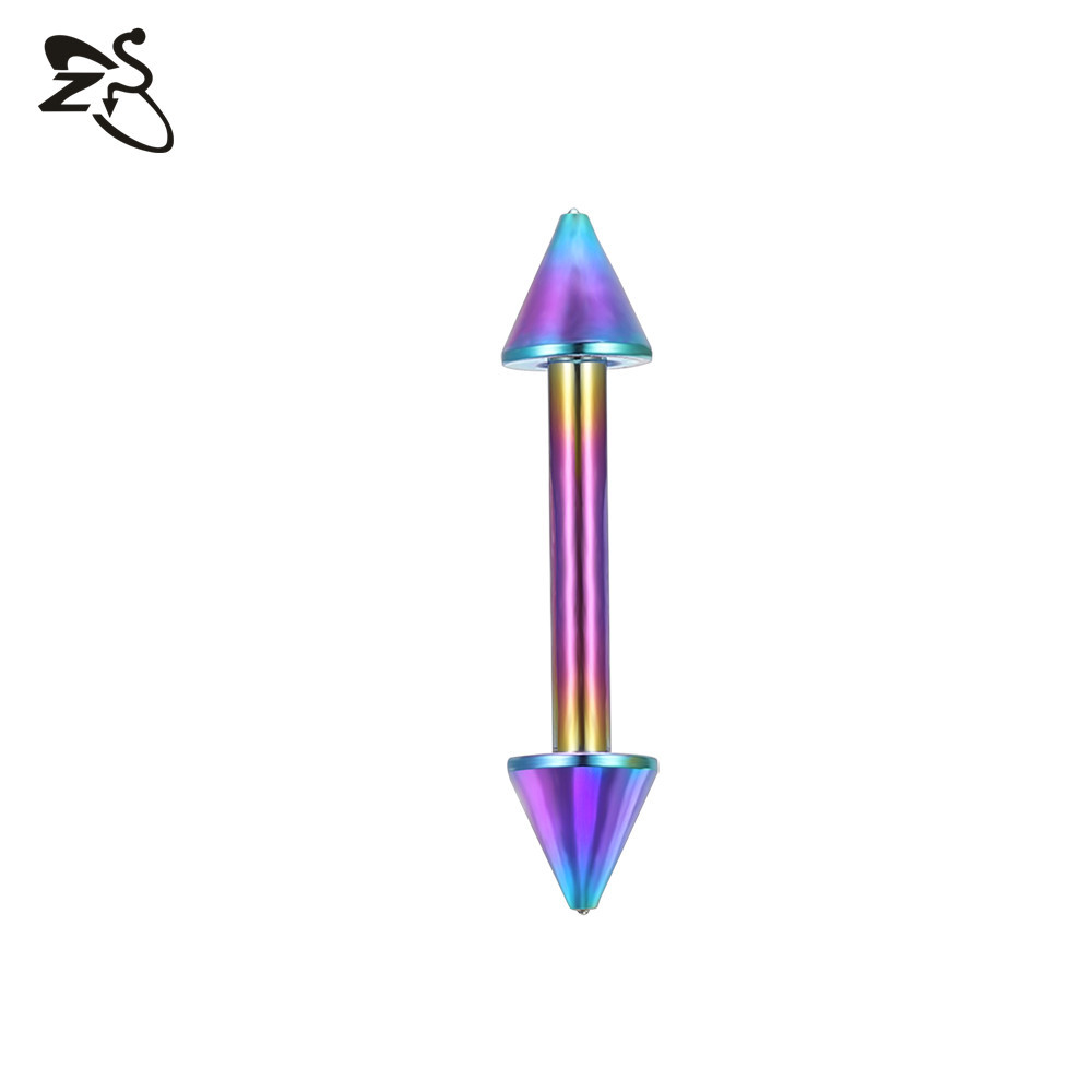 Titanium Steel Lip Nail 316L Stainless Steel Tongue Nail Straight Rod Pointed Cone Eyebrow Rod Body Piercing Jewelry detail image 7