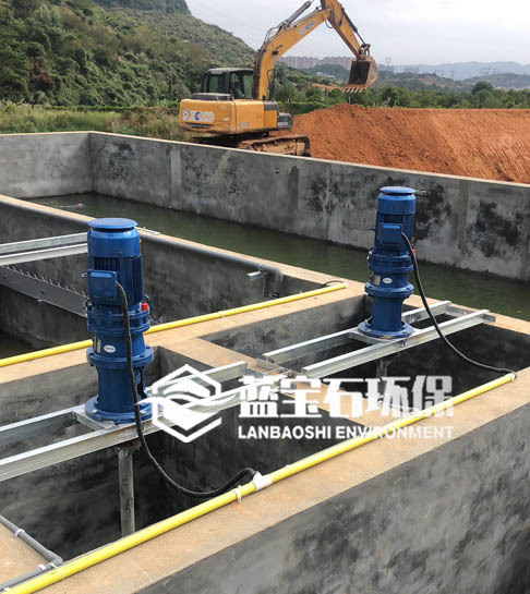 垂直水翼桨叶搅拌机 脱硫废水顶进式搅拌机 机械混凝搅拌机