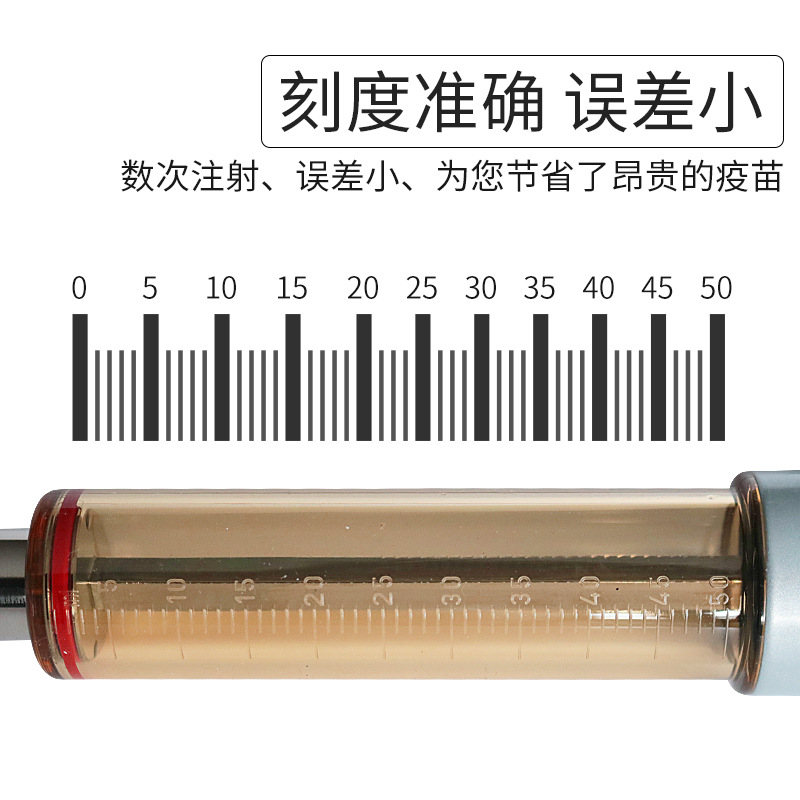 Alemán Hanqi 25 50ml jeringa continua vacuna veterinaria antigua semiautomática jeringa ajustable