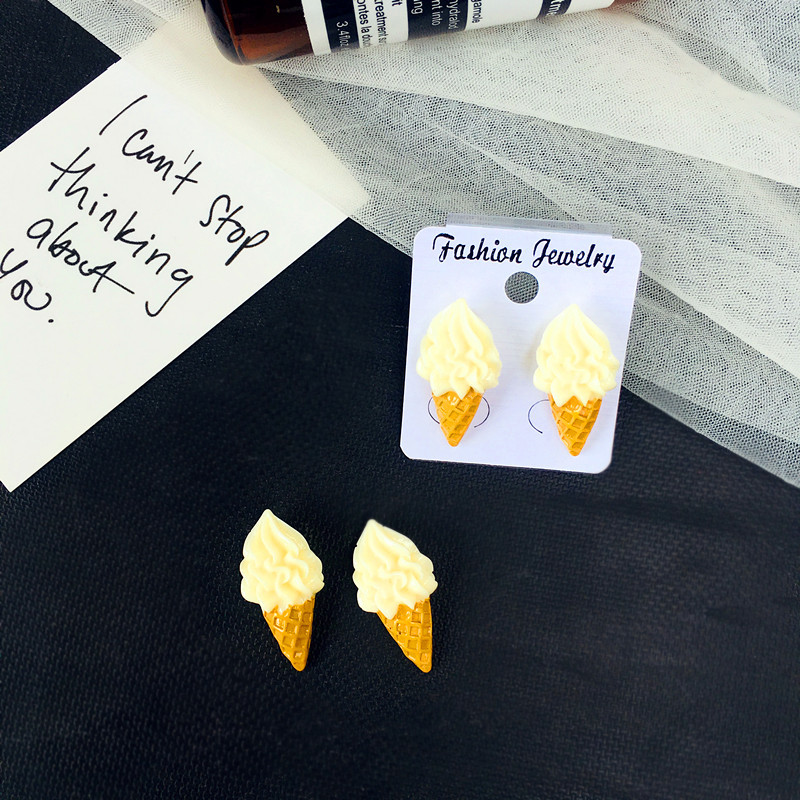 Earrings Classification 1 Pair Cute Ice Cream Resin Women's Earrings