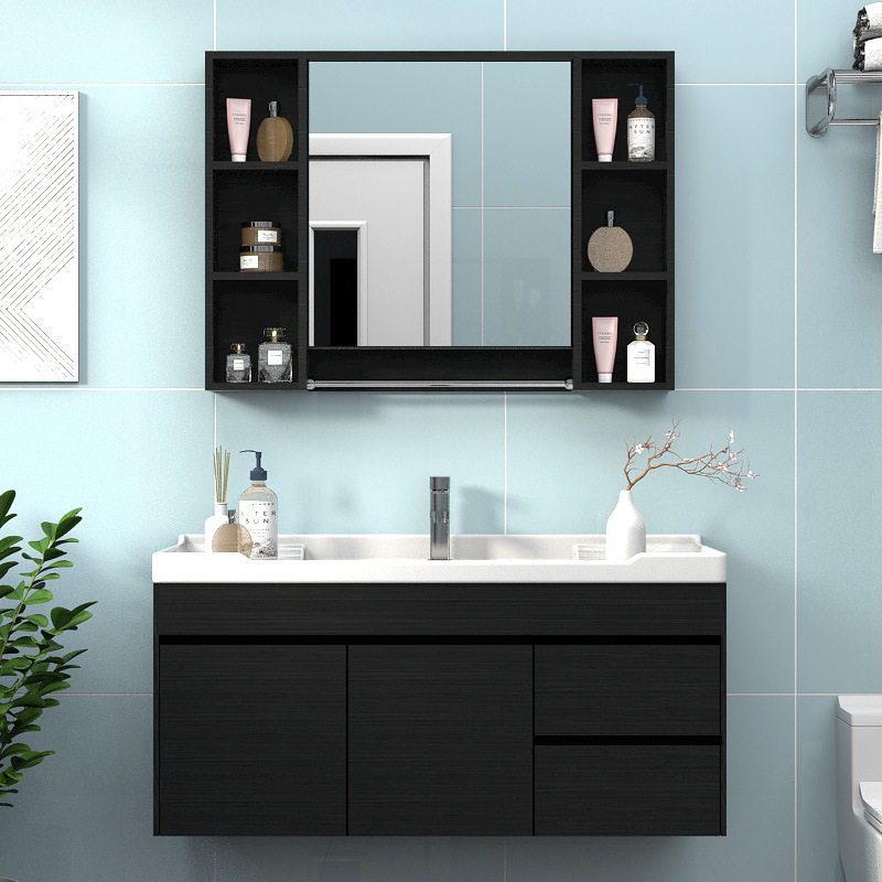 modern Simplicity solid wood Mirror cabinet Bathroom cabinet wholesale bathroom intelligence Mirror cabinet TOILET Wash basin Wash station combination