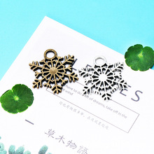 饰品材料厂家批发 zakka NIANXING合金 26*24MM复古雪花