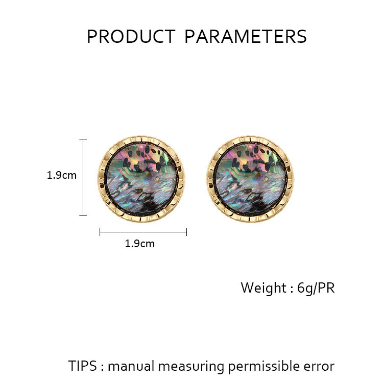 韩牌热销款鲍鱼贝壳耳饰真金电镀铜材质耳环创意时尚耳钉厂家直销