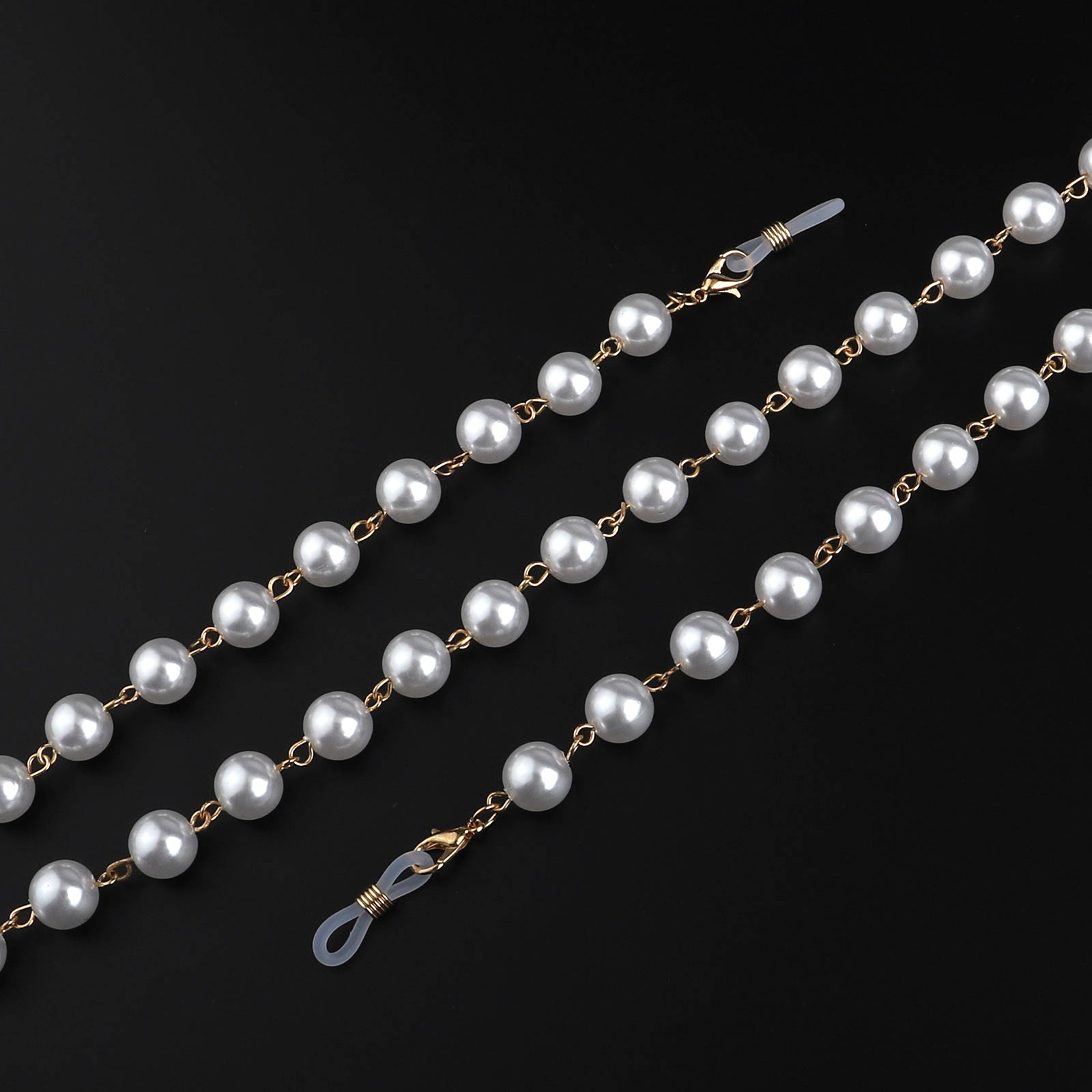 10mm Pearl Fashion Sweater Chain Glasses Chain Two-use Pearl Clip Bead Glasses Chain display picture 2