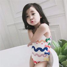 儿童泳衣女孩连体防晒女童可爱游泳衣韩国小孩1-3岁宝宝泳装批发
