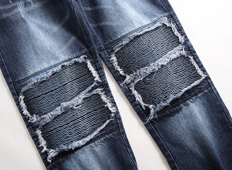 Jeans uomo taglio largo gamba dritta effetto usurato_voghion.com