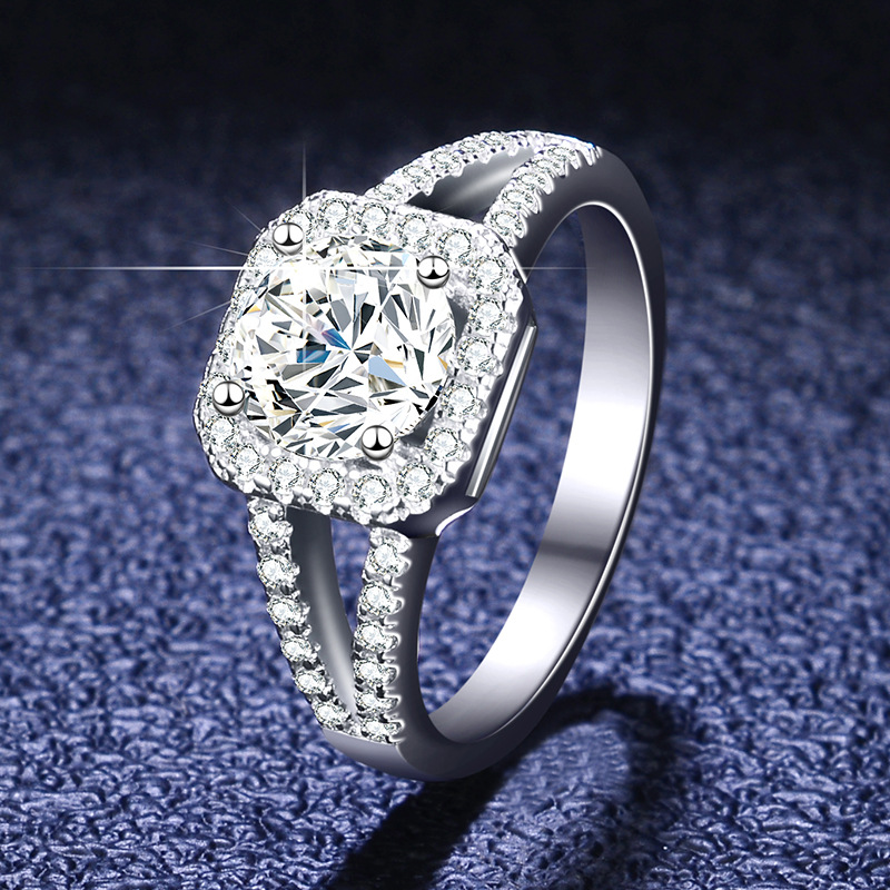 7g Weight Zircon Inlay Material Zircon 925 Sterling Silver Rings Square Knot Rings