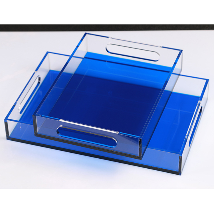 多色可选 亚克力酒店餐厅浴室有柄托盘