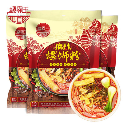 Overlord Spicy flavor Guangxi Liuzhou specialty fresh Snail powder Fusilli Instant noodles 315g bulk