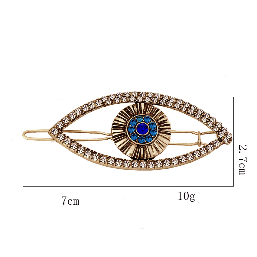 Simple Style Eye Alloy Inlay Rhinestones Hair Clip display picture 2