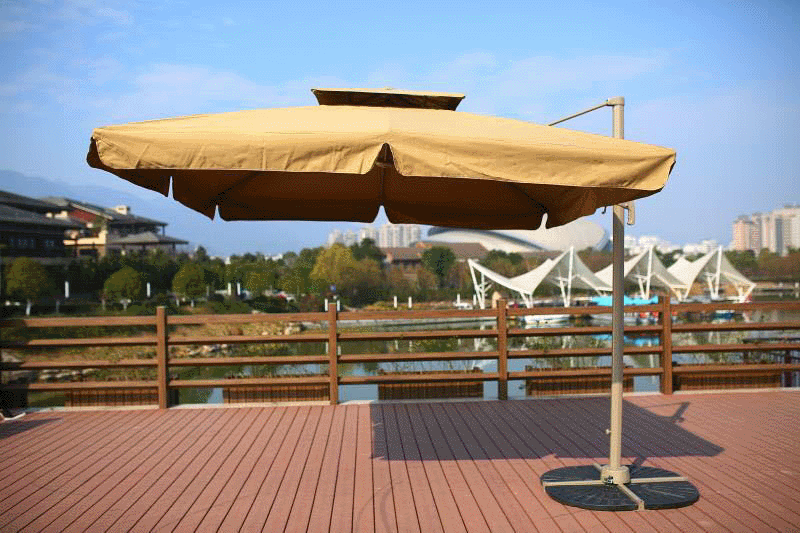 Manufactor wholesale high-grade outdoors advertisement Parasol Sunshade square double-deck Roma umbrella Patio umbrella