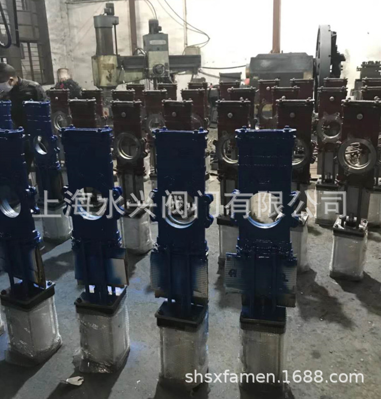 SCZ673H-6C气动穿透式插板阀 气动长板阀 气动刀型闸阀