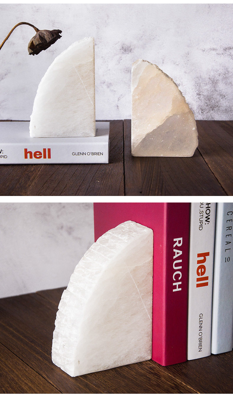 Fermalibri in pietra di gesso naturale
