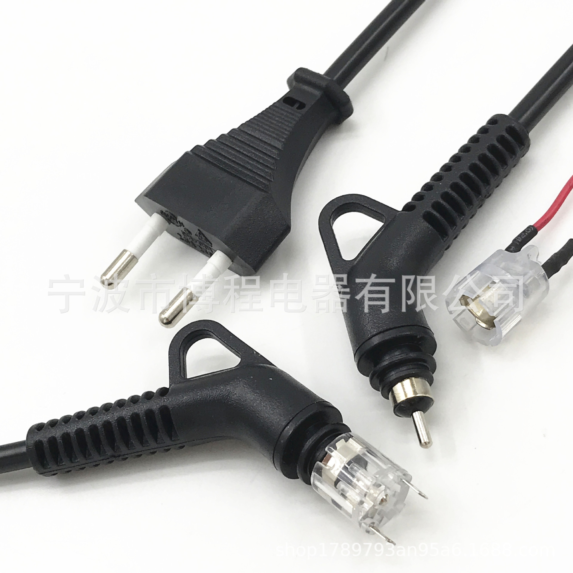 VDE欧规旋转母座欧规插头自动卷发棒180度旋转尾插头美发电源线