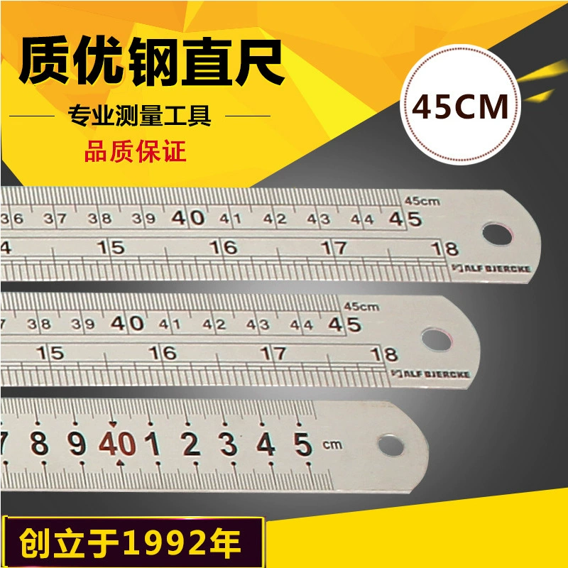 Индивидуальная линейка из нержавеющей стали рисунок измерительная стальная линейка 45 см стальная линейка метрический дюймовый конверсионный стол