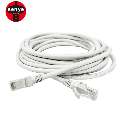 15M Cat6 high-speed network patch cord, sufficient length, gray unshielded Category 6 finished network cable with RJ45 connectors