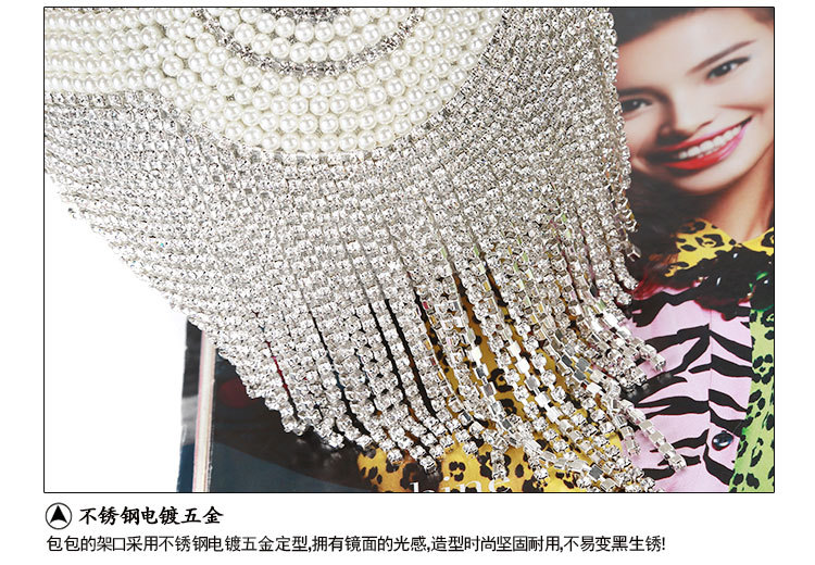 New Diamond-studded Handmade Beaded Banquet Bag Spherical Clutch Bag Wholesale display picture 8