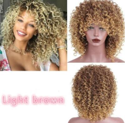 Curly Hair Wigs Parrucche per capelli ricci Black short curly hair synthetic wigs headgear
