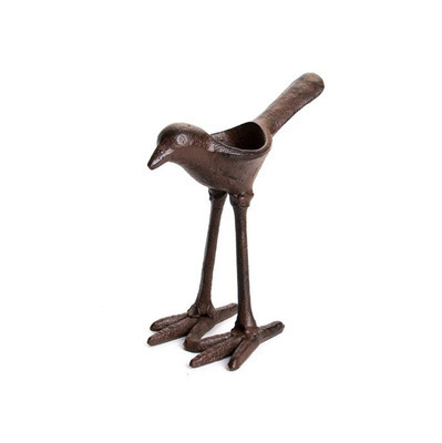 Creative metal cast iron candle holder, retro nostalgic birthday gift, iron candle holder, bird high-foot candle holder