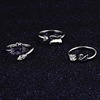 Adjustable fashionable ring, zirconium, jewelry, accessory, Korean style, internet celebrity, wholesale