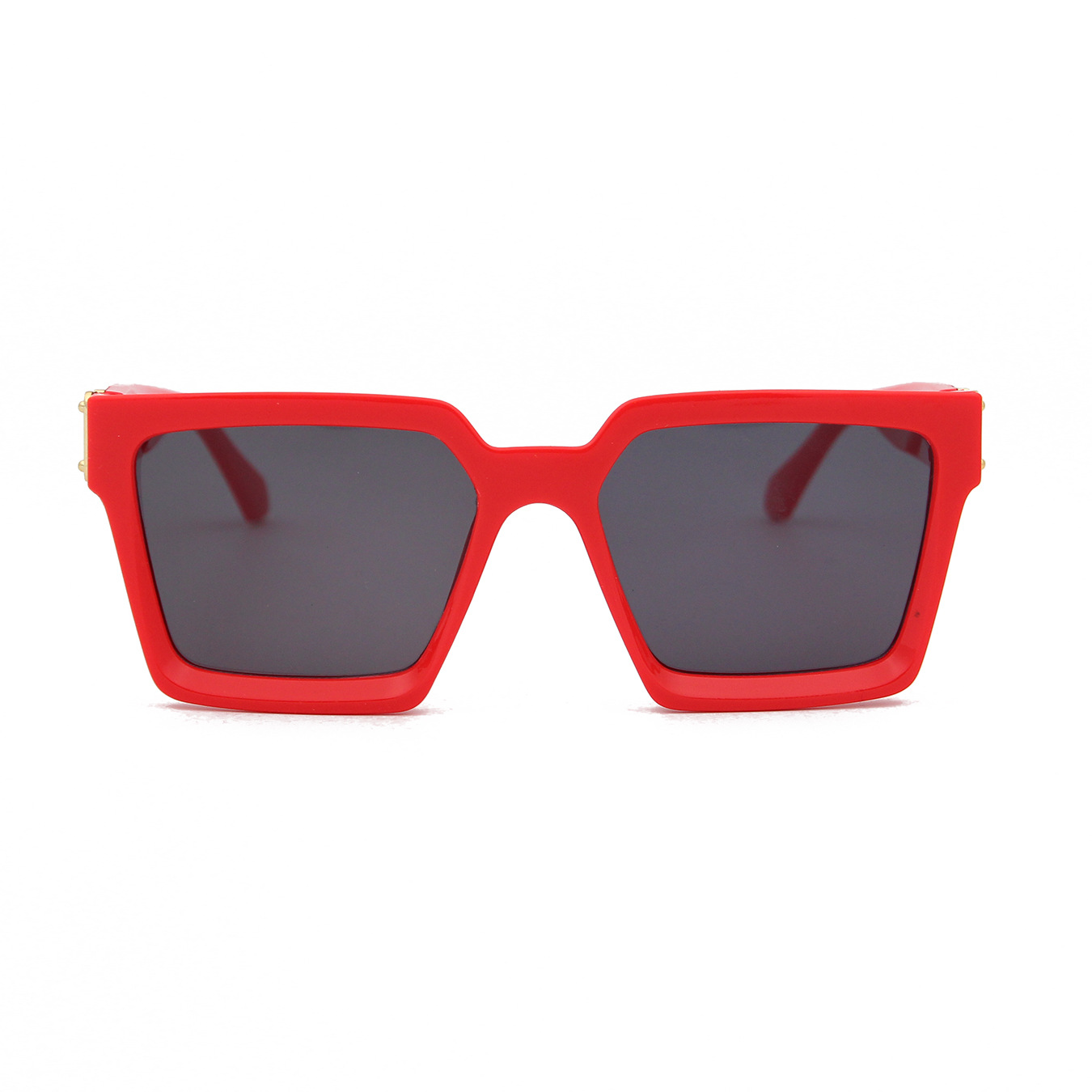 Moda moda personalizada gafas de sol de Europa y América gafas de sol de color caramelo grueso marco cuadrado integrado gafas de sol 97048