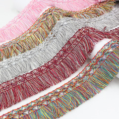 Edging 3 Indian Style Small Plaid Mixed Color Ethnic Seven Color Fringe Curtain Fabric Accessories