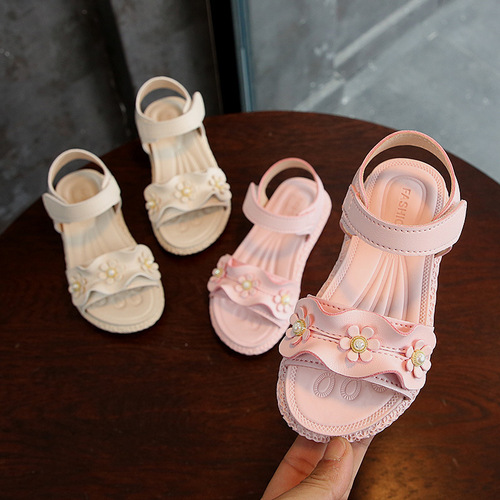 女童凉鞋2023夏季新款公主鞋韩版儿童宝宝女孩时尚沙滩鞋一件代发