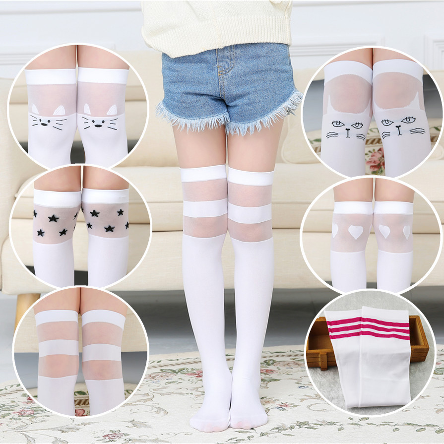 Summer thin children's knee socks for students