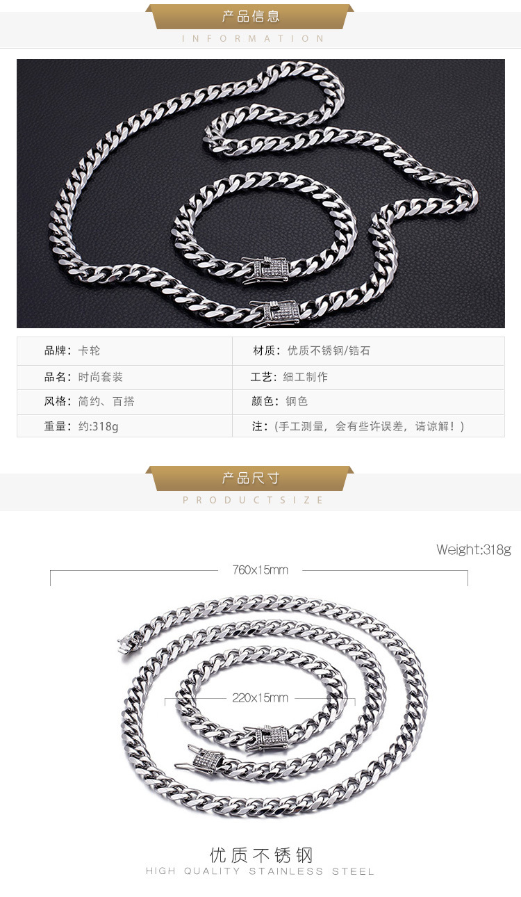 Fashion Printing 18K Gold Plated No Inlaid Titanium Steel Wholesale display picture 5