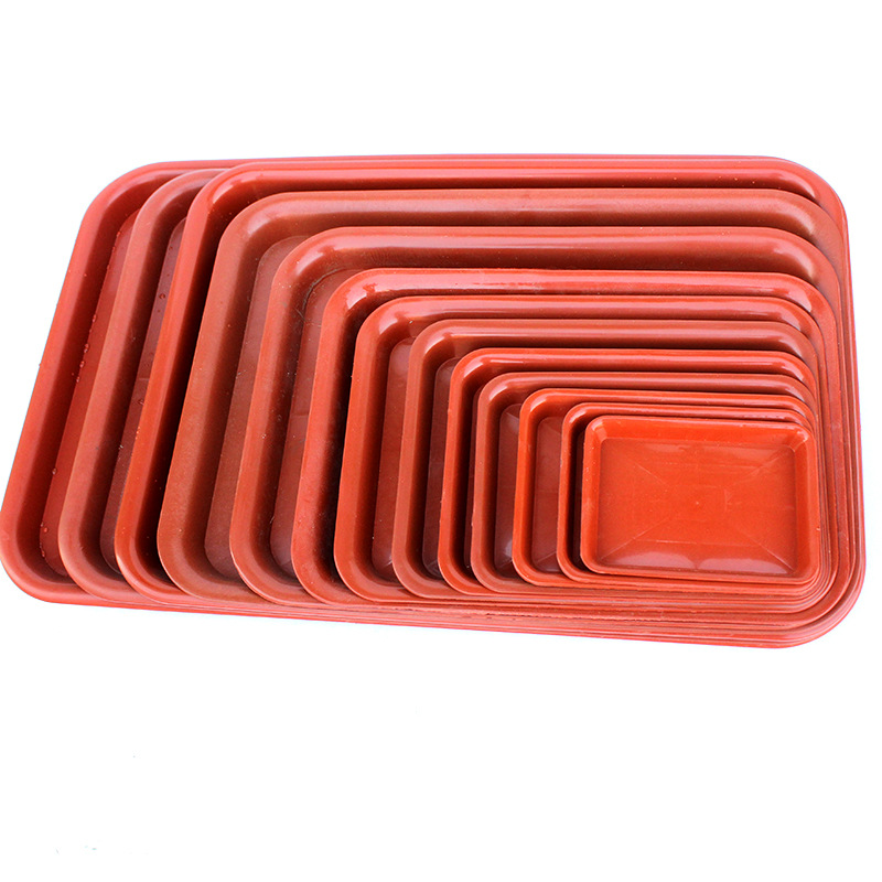 批发托盘塑料盆栽花卉长方形花盆托盘接水盘底盘底座托垫水底|ru