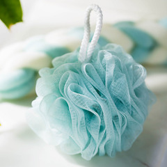 沐浴球批發浴花搓背洗澡用品神器無印沐浴條不散起泡洗澡球三件套