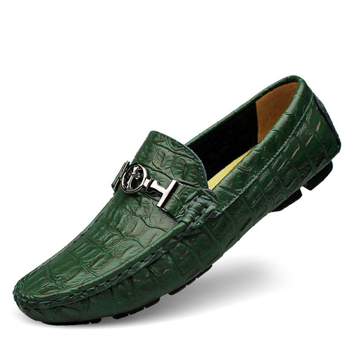 Xunqi Spring and Autumn Doudou Shoes Men's British Slip-on Shoes Genuine Leather Lazy Shoes Casual Fashion Leather Shoes Large Size Business Men's Shoes