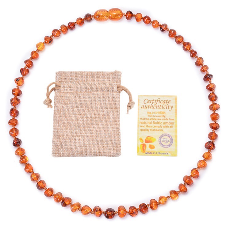Fashion Geometric Amber Beaded Kid's Necklace display picture 1
