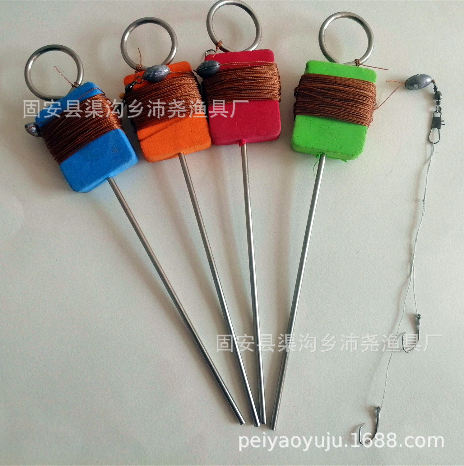 甲魚鈎套裝釣甲魚王八鈎排鈎地插線組歪頭鈎成品鼈鈎甲魚線組