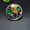 Ethnic accessory, brooch from pearl lapel pin, wish, ethnic style