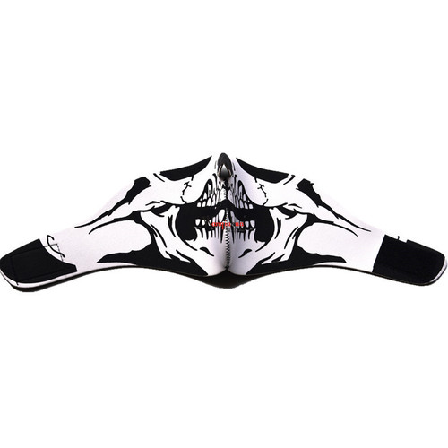 Black and white skull half face mask outdoor riding ghost face mask real CS sports tactical ghost game mask