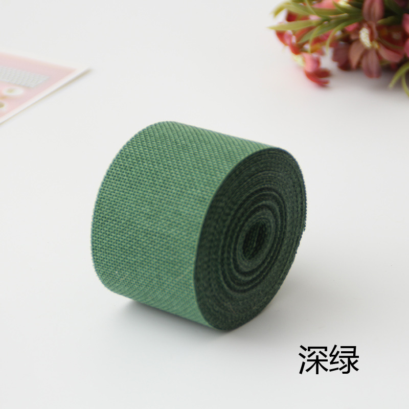 Cinta de lino de imitación DIY decoración de la boda 5CM color poliéster rollo de lino decoración del partido ventas directas de la fábrica