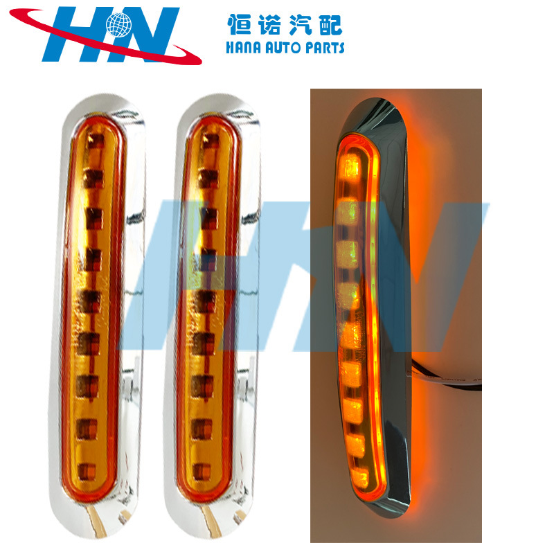Fuente de la fábrica camión 9LED camión luz lateral rojo Amarillo Blanco Luz de señal de giro luz ancha presión 10-30V