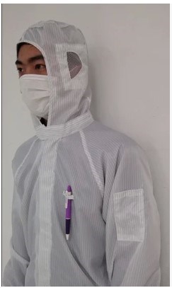 油漆防尘罩衣分体静电服工作服蓝色 防静电套装劳保服装工业仓库