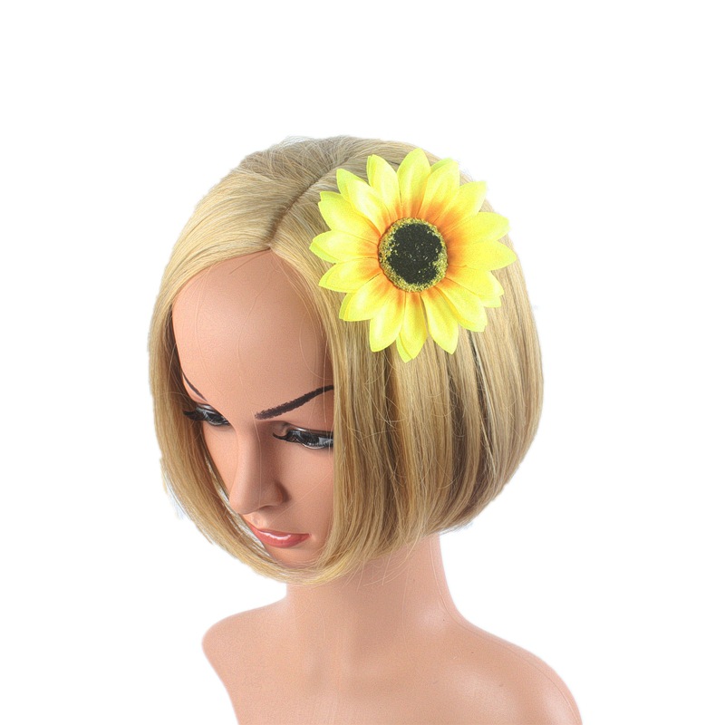 Fashion Sunflower Cloth Hair Clip 1 Piece