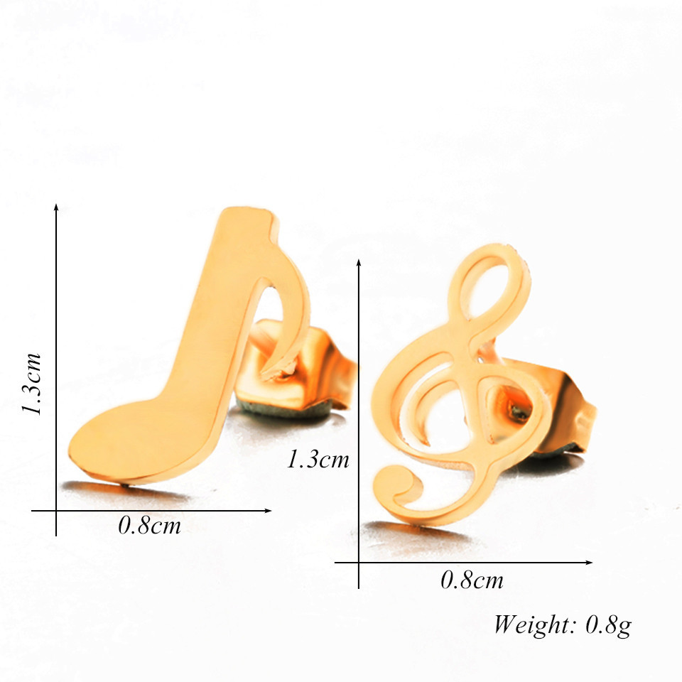 Creative Personality Asymmetrical Note Alloy Earrings Wholesale display picture 1